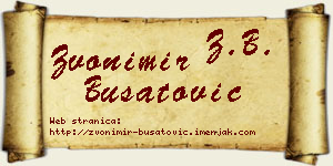 Zvonimir Bušatović vizit kartica